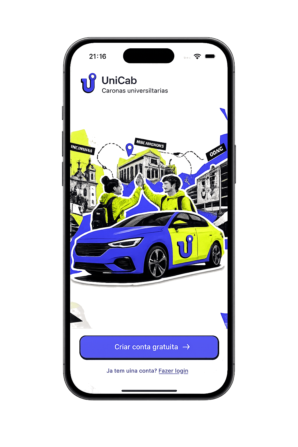 UniCab — Tela de Login